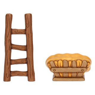Set scala e mangiatoia in ceramica Presepe Classico Thun - Armando Poggi Firenze