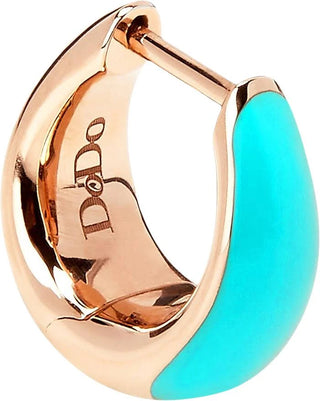 Silver Enamel Rondelle Earring