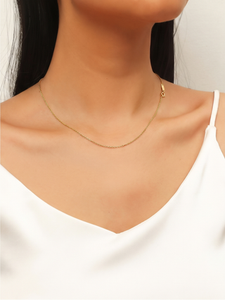 Thin Gold-Plated Silver Necklace 40+5 cm