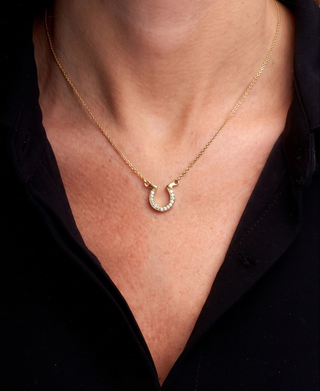 Collana Ferro Di Cavallo Pave'-Gioielleria-Versari-Armando Poggi
