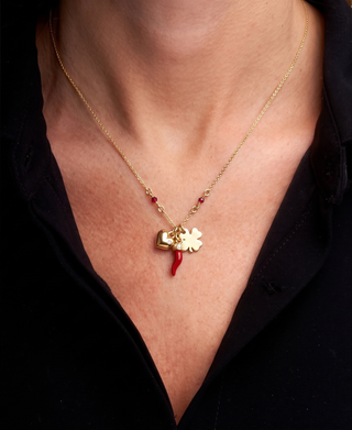 Collana Ciuffetto Cornetto/Cuore Bombato-Gioielleria-Versari-Armando Poggi