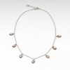 White Silver Flower Cameo Necklace