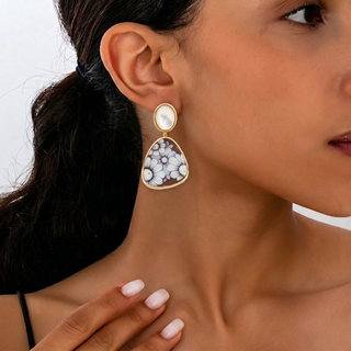 Orecchini Cameo Margherite Dorati