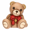 Small ceramic Christmas teddy bear with bow