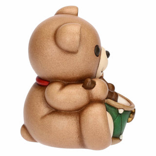 Teddy Natale con tamburo in ceramica, medio Thun 9,5x9,5x11 cm - Armando Poggi Firenze