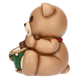 Teddy Natale con tamburo in ceramica, medio Thun 9,5x9,5x11 cm - Armando Poggi Firenze