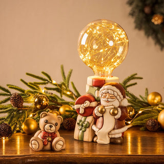 Teddy Natale con tamburo in ceramica, medio Thun 9,5x9,5x11 cm - Armando Poggi Firenze