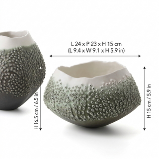 Ciotola Oceano in porcellana verde e bianca-Casa e Design-Fos Ceramiche-Ciotola Oceano in porcellana verde e bianca-Armando Poggi