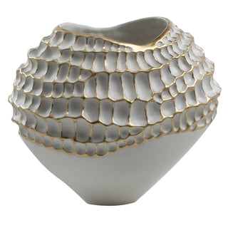 Vaso Verona Sporos Porcellana Oro e Bianco