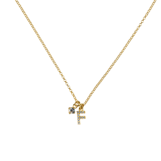 Collana Iniziale F Pavè C/Petit