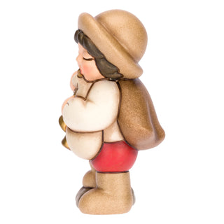 Zampognaro in ceramica Presepe Classico Thun 5,2 x 4,3 x 8 cm h - Armando Poggi Firenze