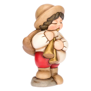 Zampognaro in ceramica Presepe Classico Thun 5,2 x 4,3 x 8 cm h - Armando Poggi Firenze